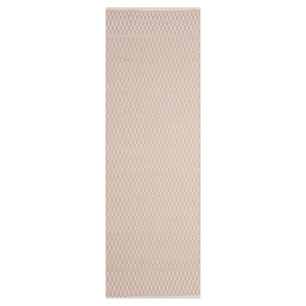 2'3inx8' Runner Ivory/Gray Abstract Woven - Safavieh