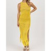 Women's CROCHET FRINGE MAXI COVERUP - Fore - 2 of 4