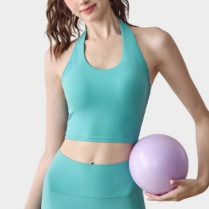 Anna-Kaci Active Women's Halter Neck Athletic Crop Top with Cross Back Detail and Stretch Fabric - 1 of 4