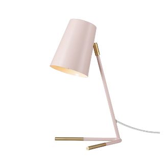 16" Dobby Matte Rose Desk Lamp with Matte Gold Legs - Novogratz x Globe