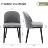 Upholstered Dining Chairs Set of 2, Modern Kitchen Chairs with Thick Cushions, Dining Room Chair with Wood Legs for Dining Room Kitchen Restaurant - 2 of 4