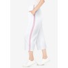 Woman Within Plus Size Petite Side-Stripe Cotton French Terry Capri - 4 of 4