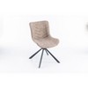 PAGED Swivel Dining Chairs Set of 2, Faux Leather Upholstered Dining Room Chairs with Metal Legs, Kitchen Chairs for Dining Room - 2 of 4