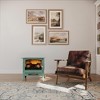 Country Living Infrared Freestanding Electric Fireplace Stove | Electric Indoor Room Heater with Remote, Multiple Flame Colors with Faux Wooden Logs - 2 of 4