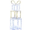 Costway Set of 3 Pre-Lit Christmas Present Box Lights with Warm & Cold White LED Lights - 2 of 4