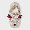 Women's Faux Fur Slipper Socks with Grippers - Wondershop™ - 3 of 4