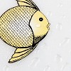 iDESIGN 72"x72" Fishy Shower Curtain Blue/Green: PEVA Non-Woven, Buttonhole Top, Animal Print - 4 of 4