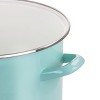 Martha Stewart 12 Quart Enamel On Steel Stock Pot with Glass Lid in Martha Blue - 4 of 4