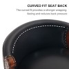 Sapphtopaz 1PC Bar Stools Cow Top Leather 360 Degree Swivel High Chair with Nailhead and Backs, Counter Height Stools for Kitchen Island - 4 of 4