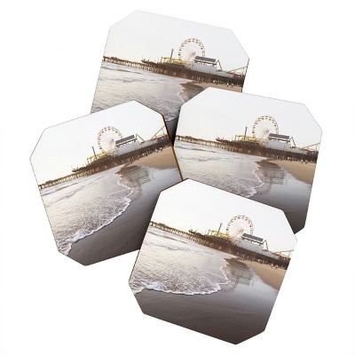 Bree Madden Santa Monica Sunset Set of 4 Coasters - Deny Designs