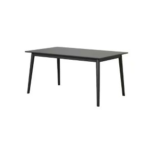 Royal Hampton Rectangular Dining Table, Straight Legs, 60 Inch Black Wood Top - 1 of 1