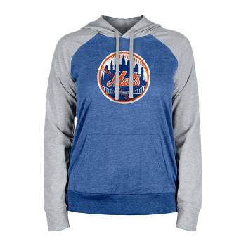 MLB New York Mets Women's Lightweight Bi-Blend Hooded Sweatshirt