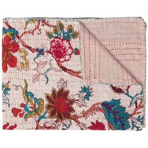 Taj Hotel Kantha Cotton Throw | 50"x70" | B - 1 of 4