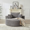 NicBex Modern Round Corduroy/Chenille Sponge Single Sofa with Back Cushion & Pillows,Fluffy Sleeper Chair for Living Room,Bedroom - 2 of 4