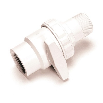 Swim Central Hydro Tools Swimming Pool Socket Ball Valve - 6.5" - White