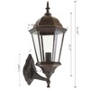 LuxenHome Aged Copper Finish Metal Outdoor Wall Light Brown - 4 of 4