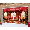 Santa Claus Workshop Theme Polyester Christmas Garage Door Banner, Multi-Functional Decoration for Parties and Homes, Reinforced Durable Material - 2 of 4
