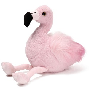Bearington Flamingo Stuffed Animal: Pink Plush Faux-Fur, Premium Fill, Feathery Tufted Tail, Realistic Details - 1 of 4