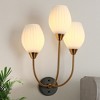LNC GriseldaFenwick 15.3-in W 3-Lights Polished Gold and Matte Black White Jade Glass Modern/Contemporary  Wall Lights - 2 of 4