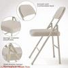 Office 2 Pack/4 Pack Outdoor Folding Chairs, Portable Stackable Foldable Chairs w/ Padded Cushion & Back, Commercial Seat w/ Metal Frame - 4 of 4