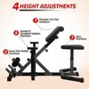 2-In-1 Roman Chair & Preacher Curl Bench - Multi-Function Hyperextension Bench, Adjustable Height, Arms Exercise, Ab Workout, Glute & Leg Extension - 4 of 4