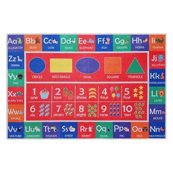 Educational Kids Cotton Rug for Playrooms, Kids Rooms, Classrooms, Indoor