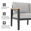 Aluminum Patio Furniture Set,4 Piece Modern Outdoor Conversation Sets - 4 of 4