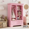 NicBex Kids Open Wardrobe Closet with Safety Rounded Corners, Hanging Rod & Drawers, Bedroom Dresser Storage, Storage Cabinet, Dresser for Closet - 2 of 4