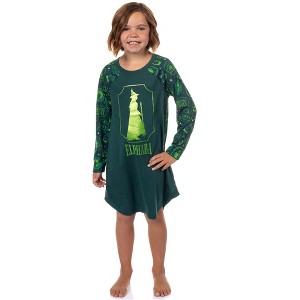 Wicked Girls' Pajama Nightgown Elphaba Destined To Fly Raglan Gown For Kids - 1 of 4