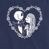 Women's - The Nightmare Before Christmas - Jack Skellington and Sally Heart Short Sleeve Graphic T-Shirt - 2 of 4