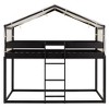 Twin over Twin House Bunk Bed with Tent and Spacious Under Bed Space, Wood Bunk Bed Perfect for Boys Girls - 4 of 4