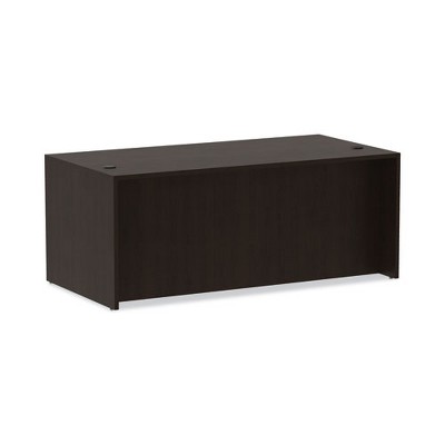 Espresso Brown Laminate Office Desk with Modesty Panel