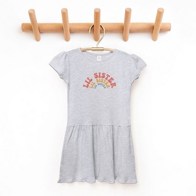 The Juniper Shop Lil Sister Stacked Curved Toddler Graphic Dress