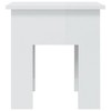 vidaXL Coffee Table White Engineered Wood 21.7 in x 21.7 in x 16.5 in - 4 of 4
