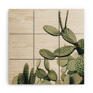 Romana Lilic / LA76 Photography Cactus on blue sky Wood Wall Mural - Society6 - 1 of 2