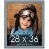 PosterPalooza | Textured Blue Picture Frame - UV Acrylic, Foam Board Backing, Hanging Hardware - 2 of 4