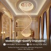 Ludomide Modern Foyer Chandelier, High Ceiling Crystal Light, Flush Mount Spiral Design for Staircase, Entryway, D 32" x H 94". - 3 of 4