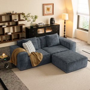 Modular Convertible Sofa Bed, Oversized Sofa Set, Free Configuration Sectional Couch for Living Room or Guest Space-Maison Boucle - 1 of 4