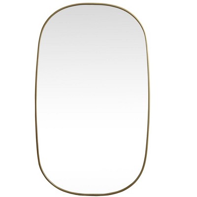 Elegant Lighting Metal Frame Oval Mirror 36x60 Inch in Brass