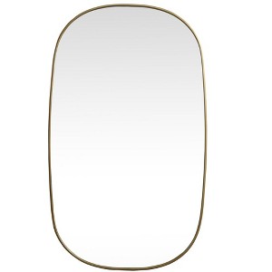 Elegant Lighting Metal Frame Oval Mirror 36x60 Inch in Brass - 1 of 4