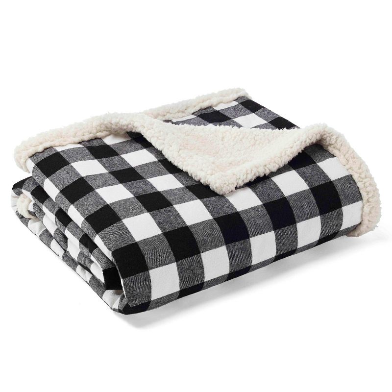 50"x60" Cabin Plaid Throw Blanket with Square Throw Pillow Set- Eddie Bauer, 4 of 10