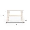 HomeRoots 10" White Manufactured Wood Backless Bar Chair - 3 of 4