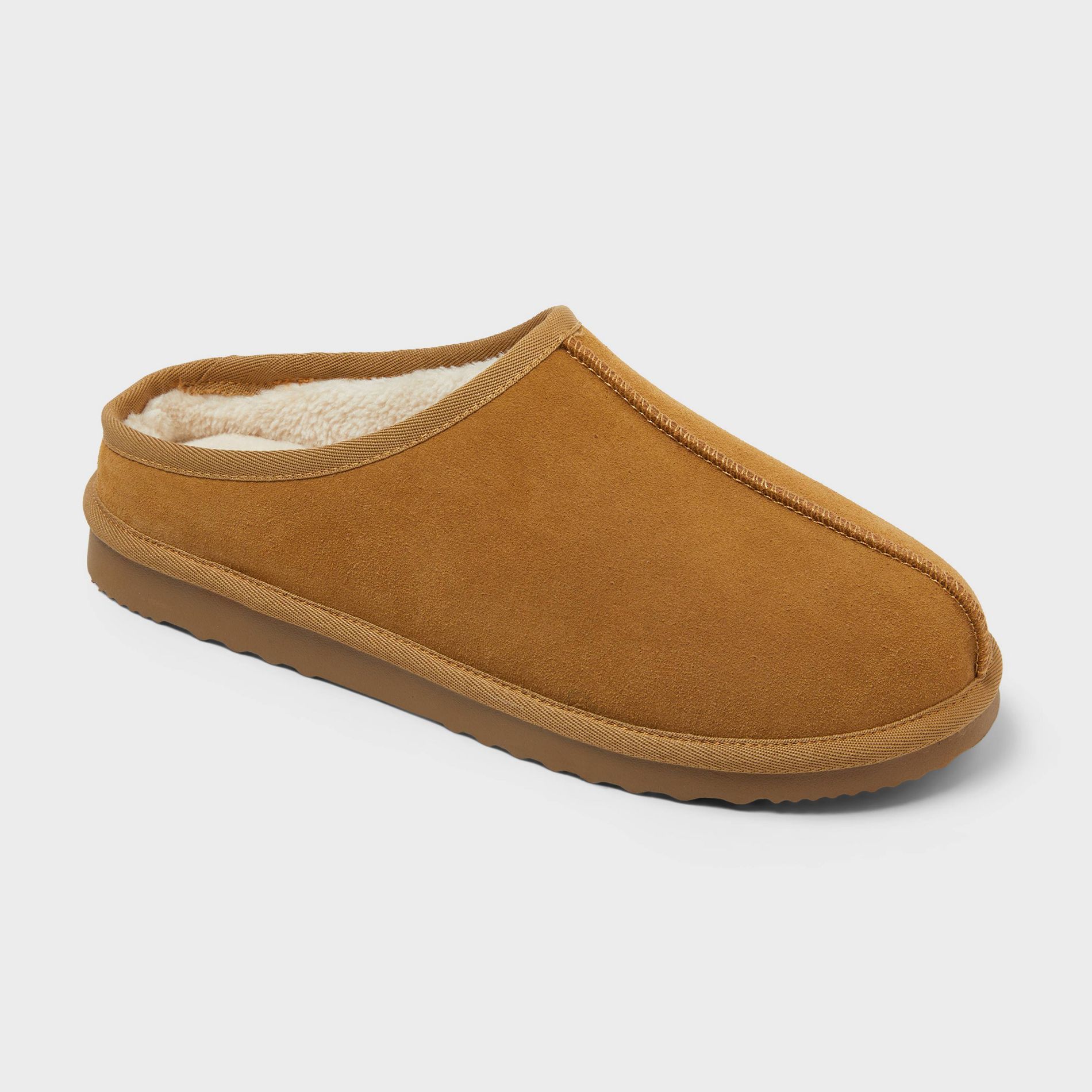 Men's Cruz Genuine Suede Clog Slippers - Goodfellow & Co™ Chestnut