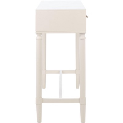 Estella White 40" Modern Console Table with 2 Drawers and Metal Accents