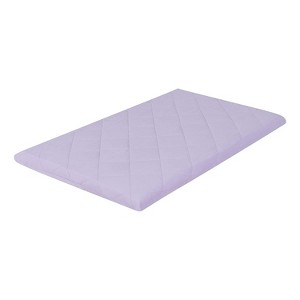 Everyday Kids Pastel Lavender Pack n Play Quilted Mattress Sheet – Ultra-Soft Portable Crib Sheet for Baby Girls, Playpen or Mini Crib - 1 of 4