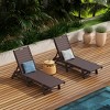 WestinTrends Poly Reclining Outdoor Patio Chaise Lounge Chair Adjustable (Set of 2) - 2 of 4