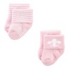 Hudson Baby Infant Girl Cotton Rich Newborn and Terry Socks, Royal 12-Pack - 4 of 4