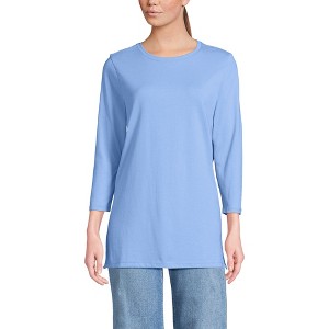Lands' End Women's 3/4 Sleeve Cotton Supima Tunic - 1 of 3