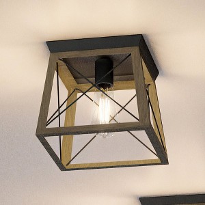Urban Ambiance Luxury Industrial Ceiling Light 7.625''H x 9.5''W,  Olde Bronze Finish,  Berkeley Collection, UHP3908 - 1 of 4