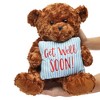 Blue Panda Get Well Soon Bear Plush Pillow, Get Well Soon Bear for Kids, Adults (Dark Brown, 14 In) - 3 of 4